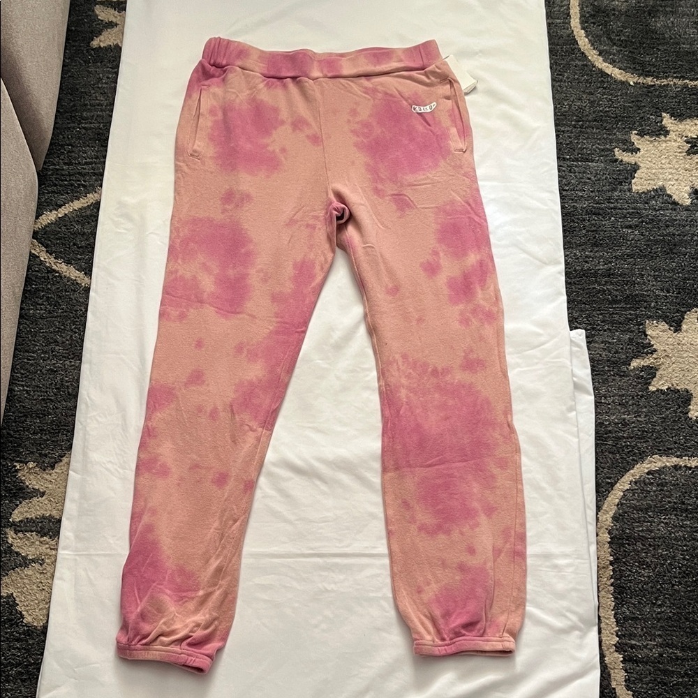 Volcom Kids Pink and Peach Tie-Dye Joggers